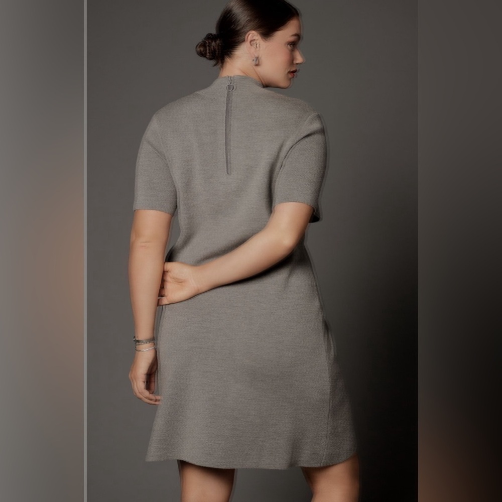 NWT! Anthro The Nina Short-Sleeve Mock-Neck Mod Mini Dress - Multiple Size🏀 - Picture 5 of 10